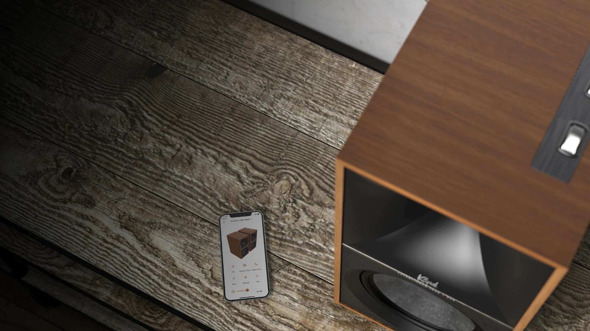 the_nines_walnut_beside_phone_klipsch_app_open_1920x1080.jpg