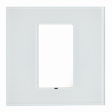 Square Faceplate 1 Fack Glas C4-SFP1-XG